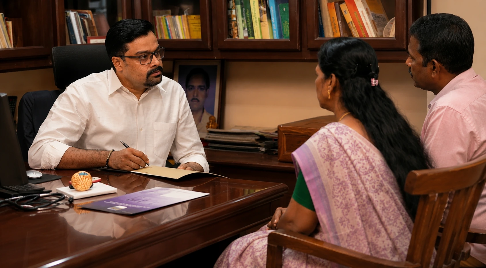 Neurologist consulting 